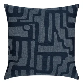 22" Square Elaine Smith Pillow  Noble Indigo