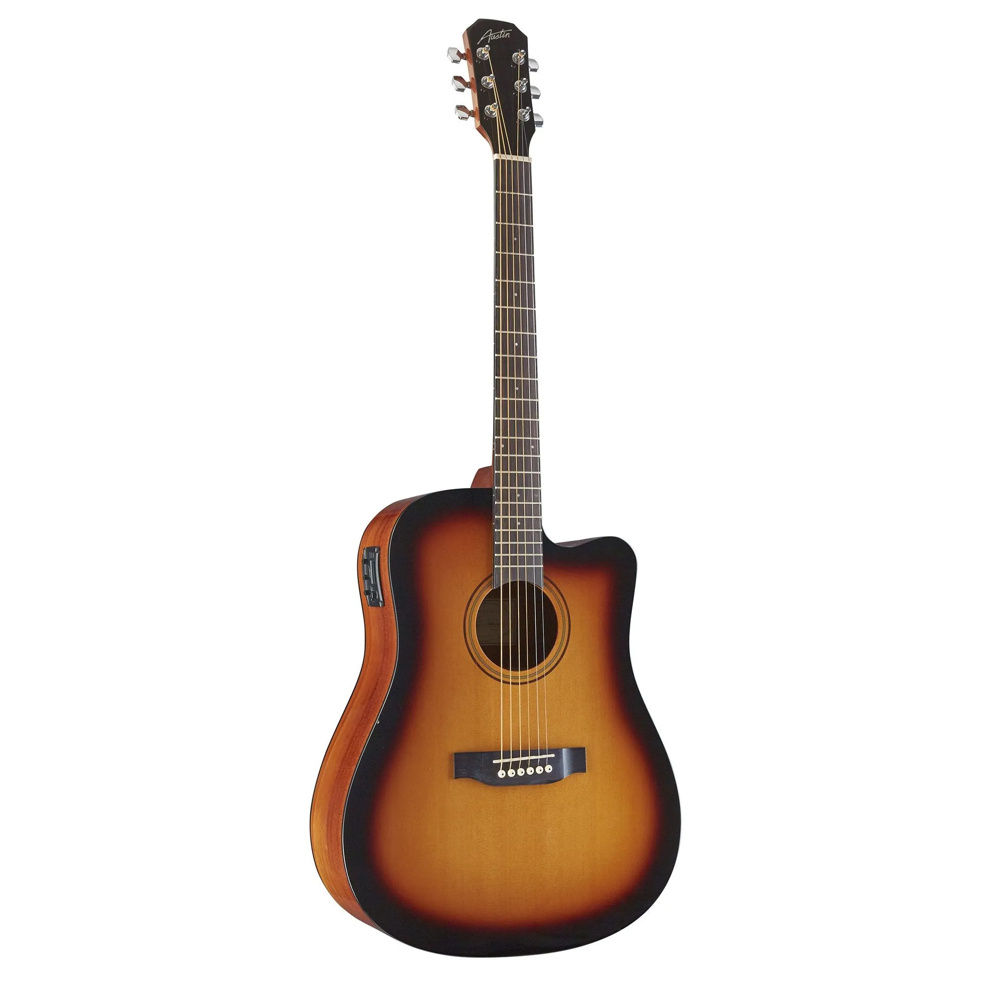 Austin Acoustic-Electric Dreadnought Guitar, Gloss Sunburst