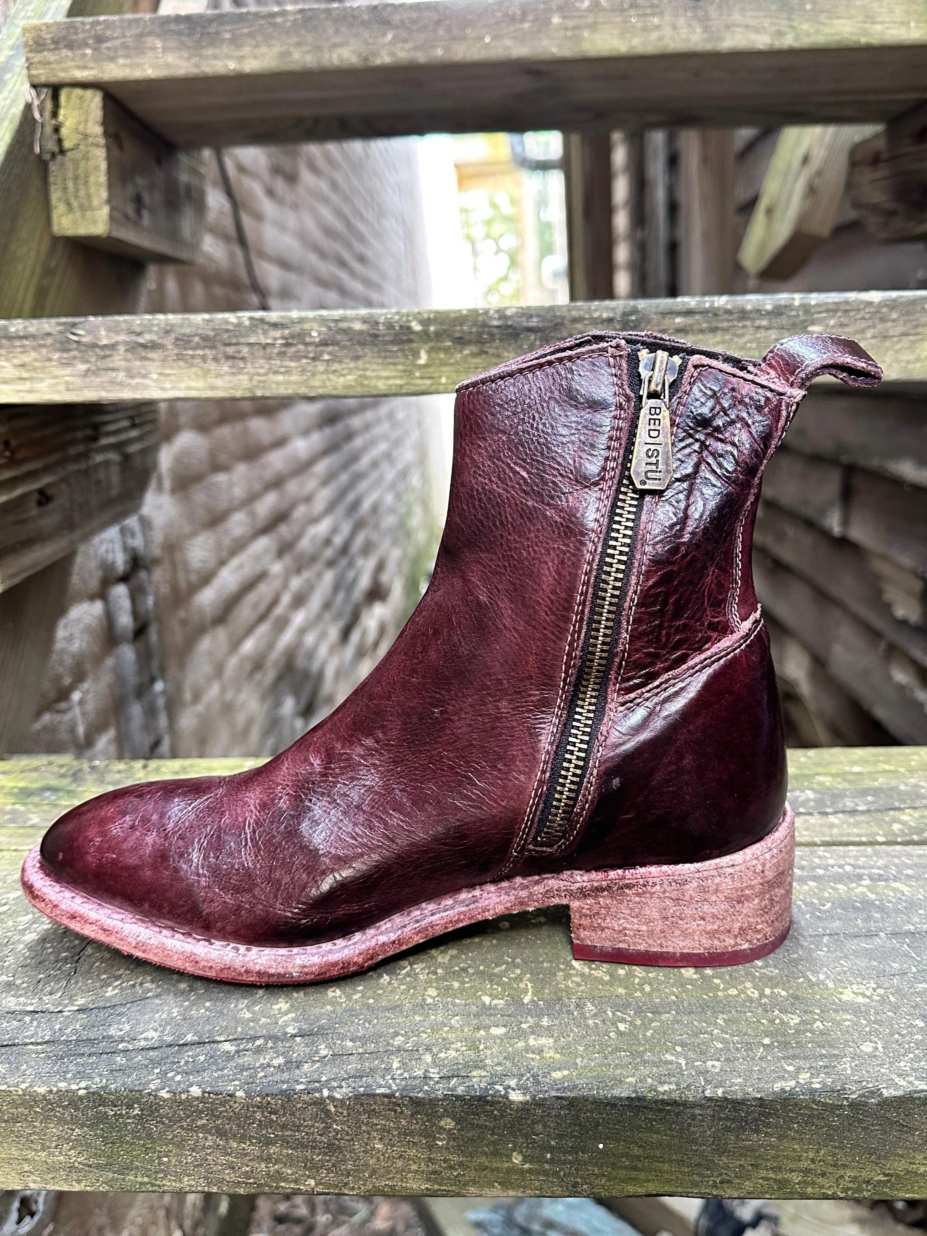 Bed Stu Women's Alina Merlot DD Tremolo Ankle Boots F393108