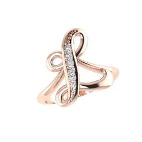 Diamond Initial Ring