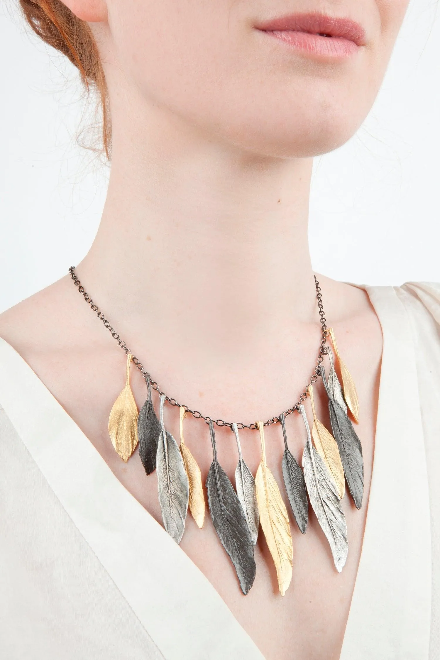 Feather Necklace - Tricolor