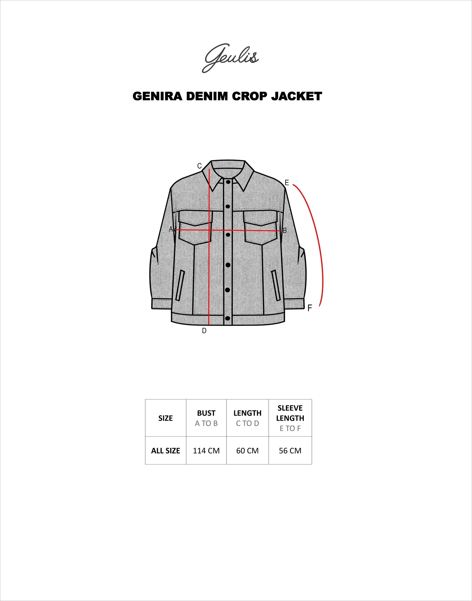 GENIRA DENIM CROP JACKET