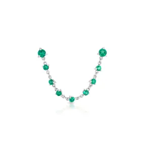 Green Emerald Sparkler Double Earring