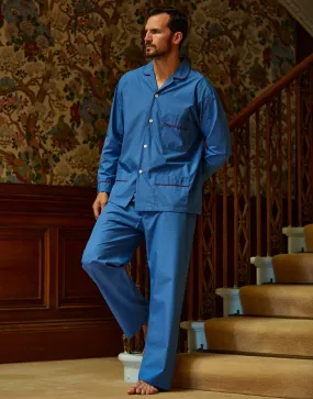 Men's Crisp Cotton Pyjama Set – Contemporary Blue