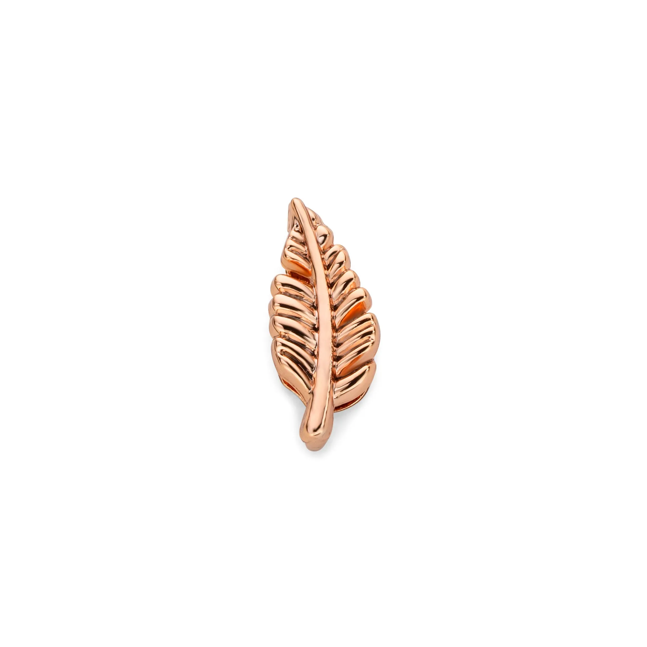 Mesh charm feather rosé gold