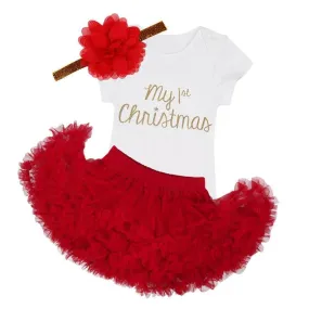 My first Christmas Tutu Skirt Dress