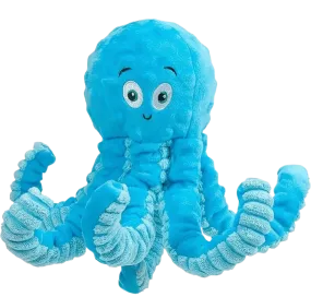 Oceanic Explorer Octopus Plush Chew Toy with Squeaker for Interactive Pet Play and Dental Health