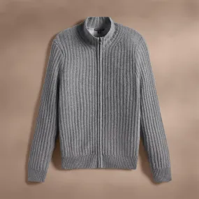 Recycled Cashmere Cardigan - Heather Grey