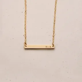 Tilly • Tiny Initial Bar Necklace